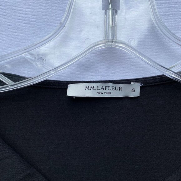 M M LaFleur NY soft wave knit top Size XL black - Picture 3 of 3